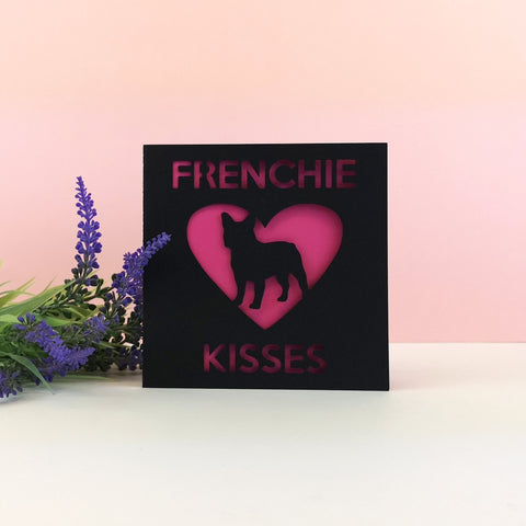 Cute French Bulldog Frenchie Paper Cut Card