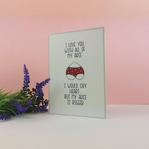 Cheeky Valentine's or Anniversary Card