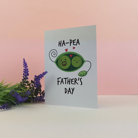 Adorable Hand Illustrated Funny Happy Father's Day Card