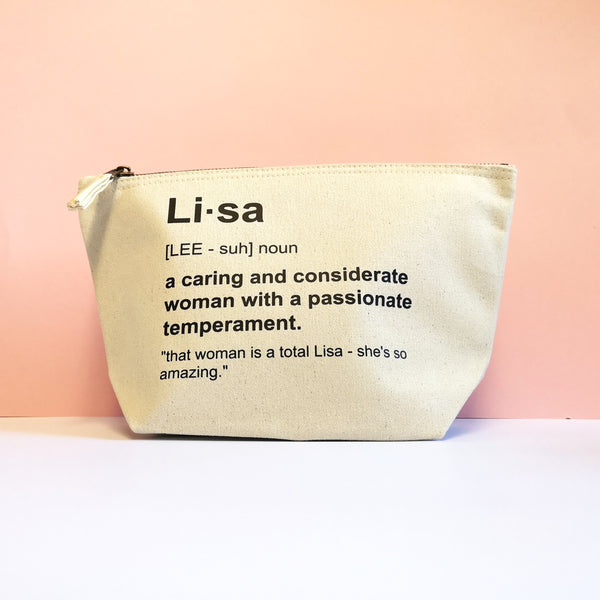 Personalised Makeup Bag - Custom Text