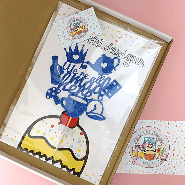 Alice in Wonderland Cake Topper Cake Toppers ChibiChiDesign 