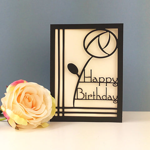 Art Deco Birthday Card - Elegant and Timeless Greeting