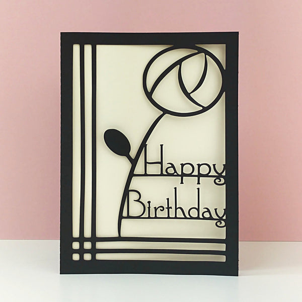 Art Deco Birthday Card - Elegant and Timeless Greeting