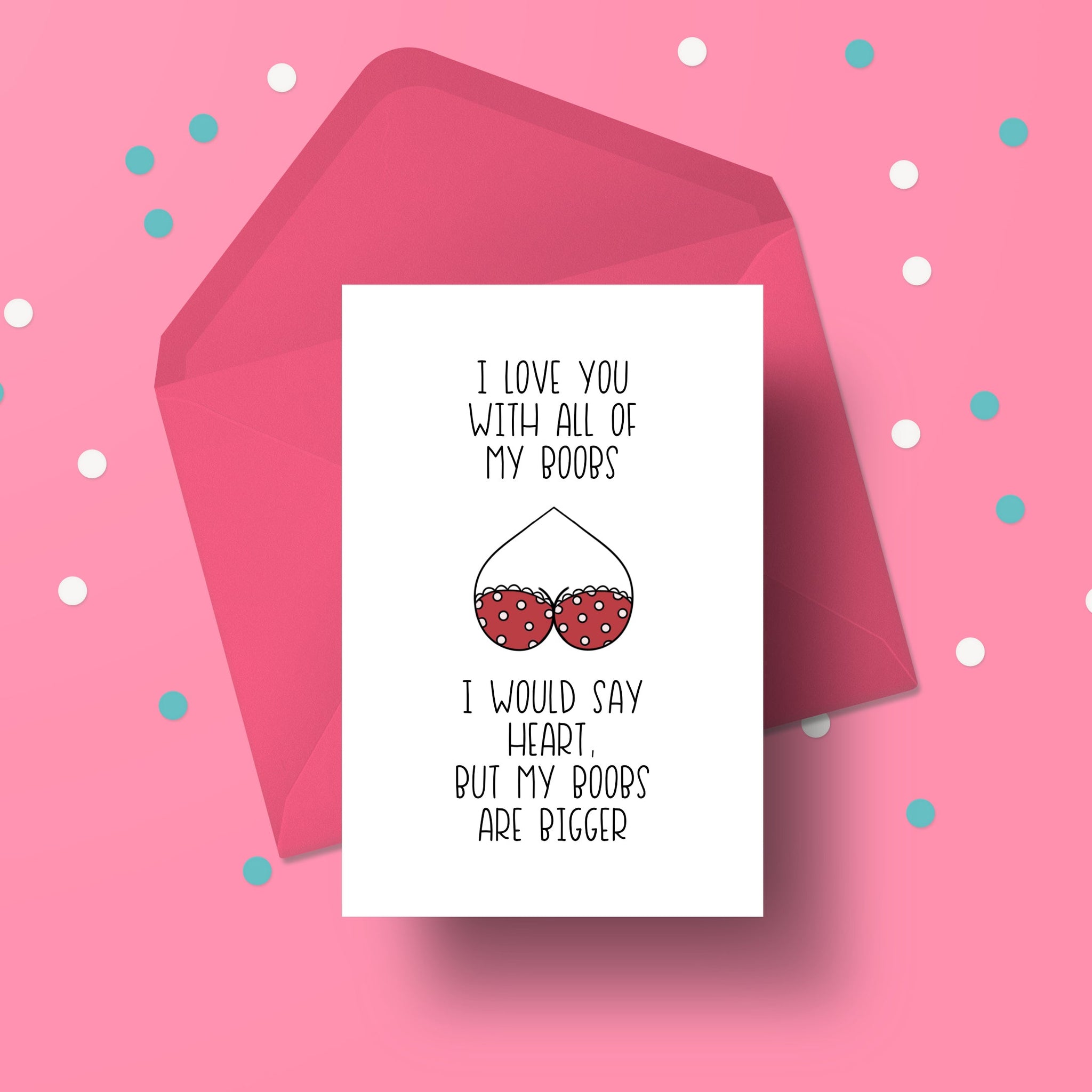 Funny Valentine's Day Card - Cheeky Boob Card for Him UK