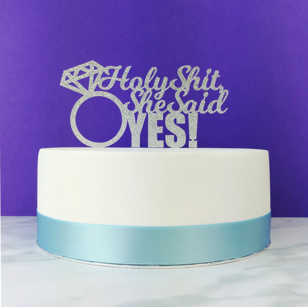 Cheeky Engagement Cake Topper Cake Toppers ChibiChiDesign 