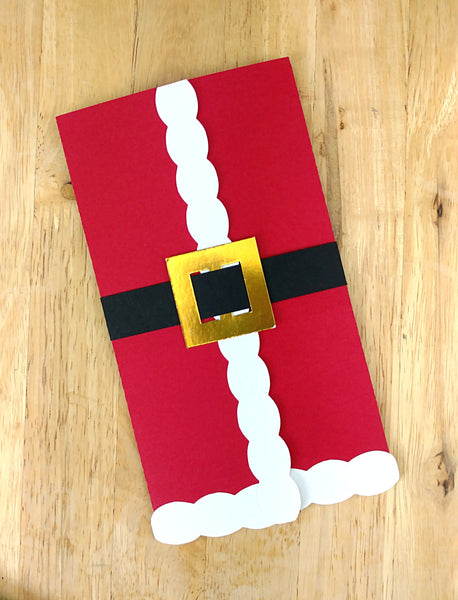 Santa Claus and Elf Gift Card Holder - Christmas Money Card