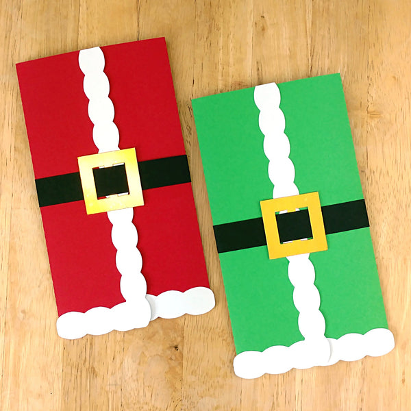 Santa Claus and Elf Gift Card Holder - Christmas Money Card
