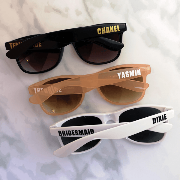Custom Sunglasses - Perfect for Bachelorette Parties or Weddings