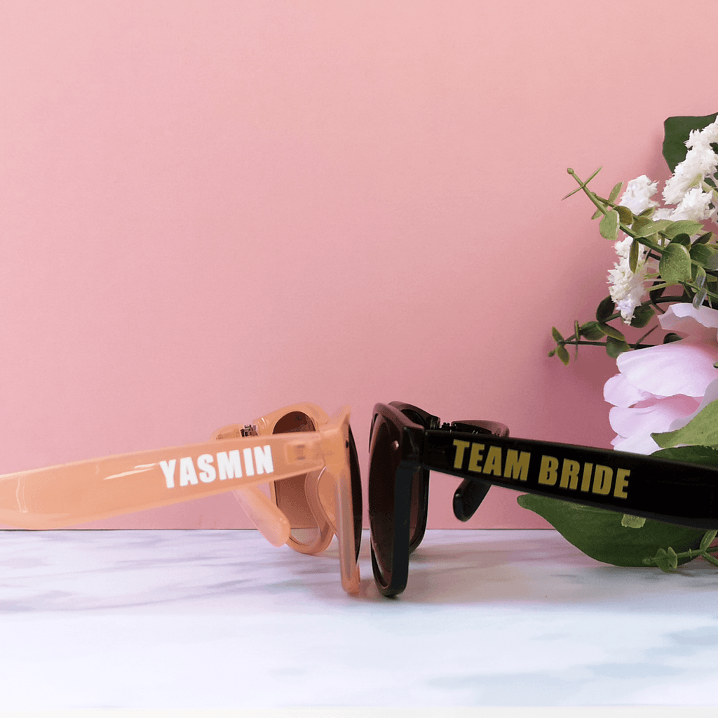 Custom Sunglasses Perfect for Bachelorette Parties or Weddings ChibiChiDesign