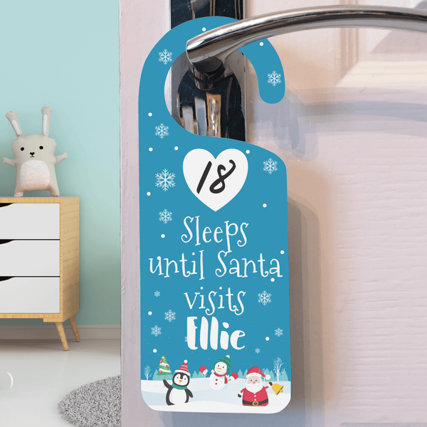 Personalized Christmas Countdown Door Hanger | Chibichi Designs