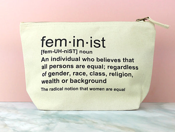 Feminist Canvas Makeup Bag - Girl Power & Women Empowerment Gift