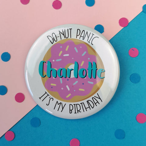Happy Birthday Name Badge Badges ChibiChiDesign 