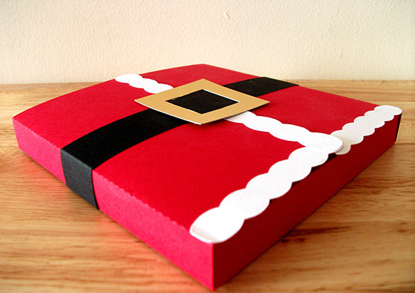 Holidays Christmas Santa CD and DS Sized Gift Box, Christmas Wrapping, Christmas Gift Box, Holiday Gift Box, Santa Gift Box ChibiChiDesign 