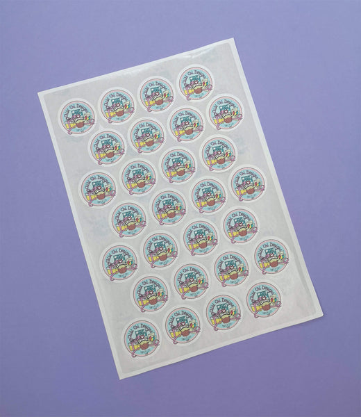 Packaging Stickers, Business Logo Stickers, Custom Logo Stickers, Round Stickers, Product Labels ChibiChiDesign 