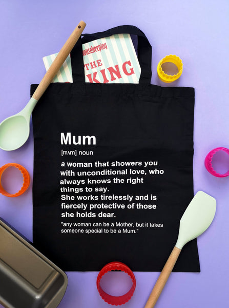 Personalised Mum Canvas Tote Bag - Ready to Ship, Available in 3 Colours ChibiChiDesign 