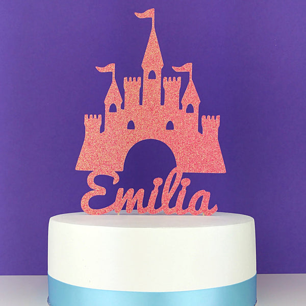 Princess Castle Name Cake Topper Name Cake Toppers ChibiChiDesign 