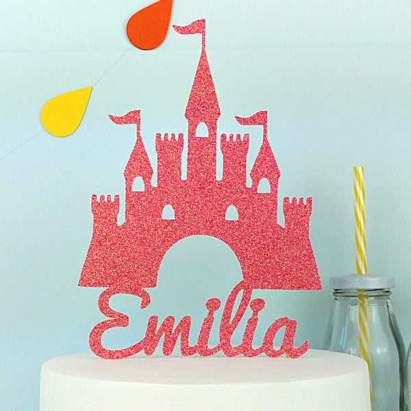 Princess Castle Name Cake Topper Name Cake Toppers ChibiChiDesign 