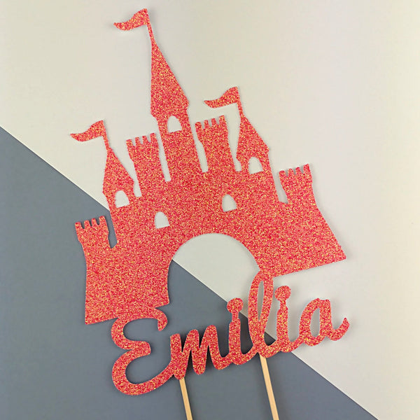 Princess Castle Name Cake Topper Name Cake Toppers ChibiChiDesign 