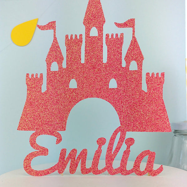 Princess Castle Name Cake Topper Name Cake Toppers ChibiChiDesign 