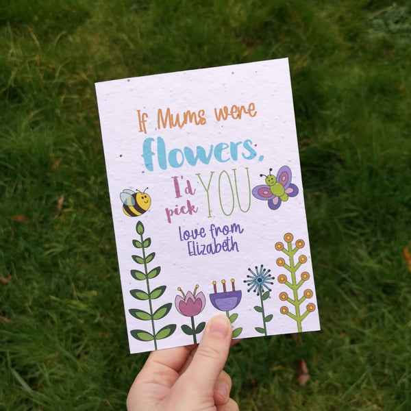 Unique Mothers Day Cards, made from Plantable Seed Card Cards Chibi Chi Designs 